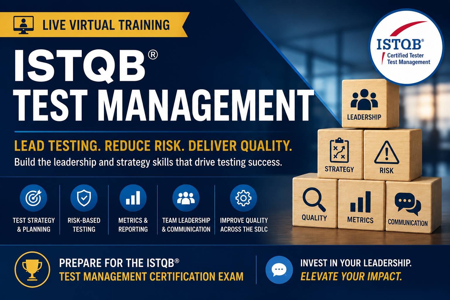 ISTQB Advanced Test Management Course - Live Virtual